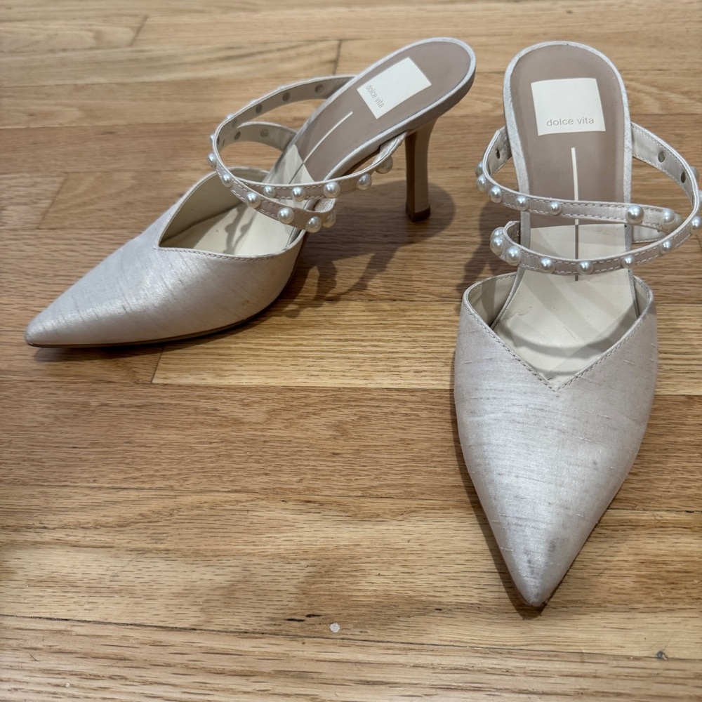 Dolce Vita Hanna Mule Ivory Pearl Size 7.5 - Picture 2 of 11
